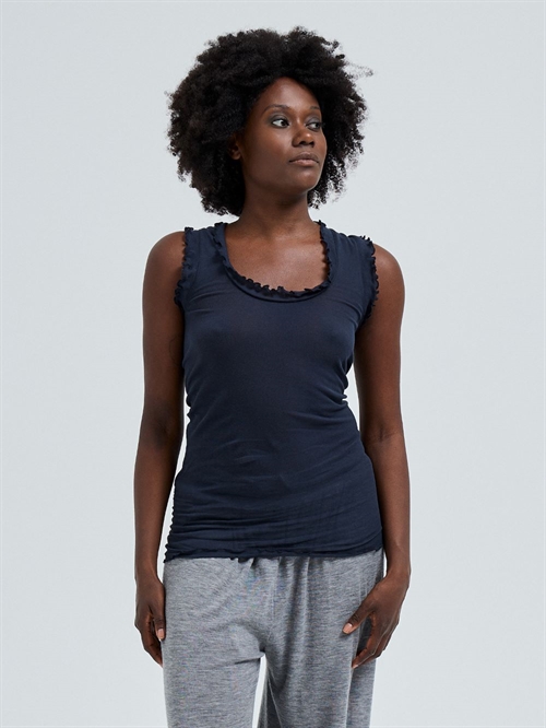 SEAMLESS BASIC FLOUNCE TANK TOP MIDNIGHT